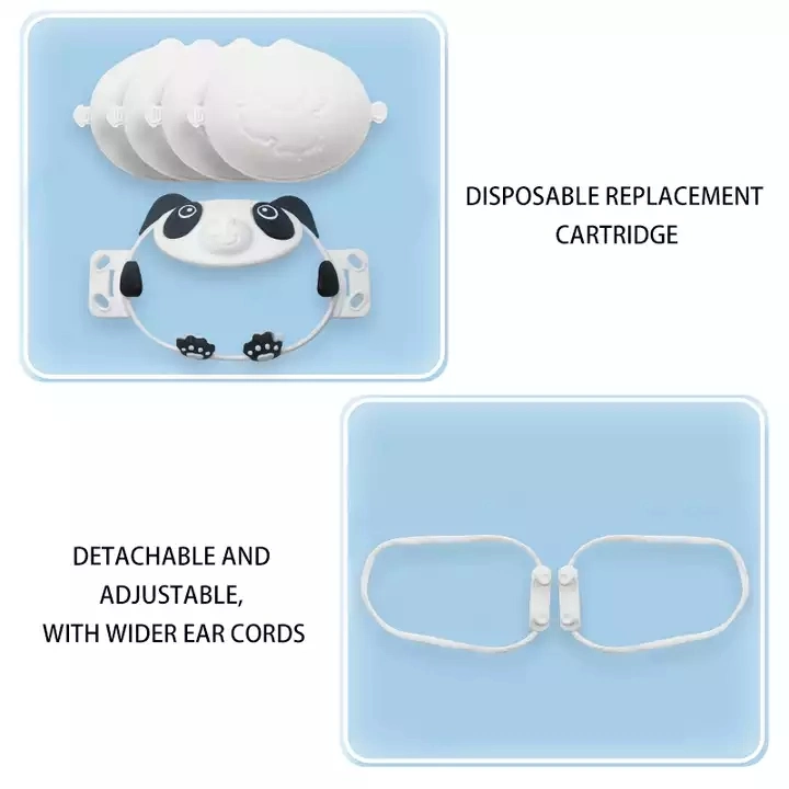 Mask Durable Adjustable Disposable Earloop Silicone Panda Shape 3D Kids Party Masks