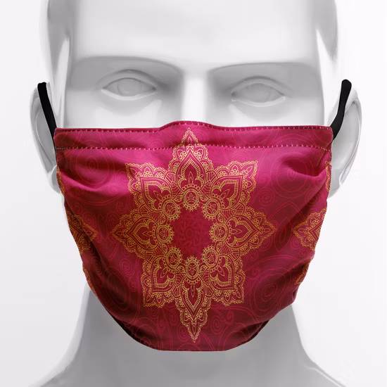 2021새해 복 많이 받으세요 맞춤 인쇄 빨 수 있는 면 천 마스크 통기성 안티